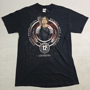 The Hunger Games Katniss Everdeen District 12 Seal 2013 Original T-Shirt Sz M